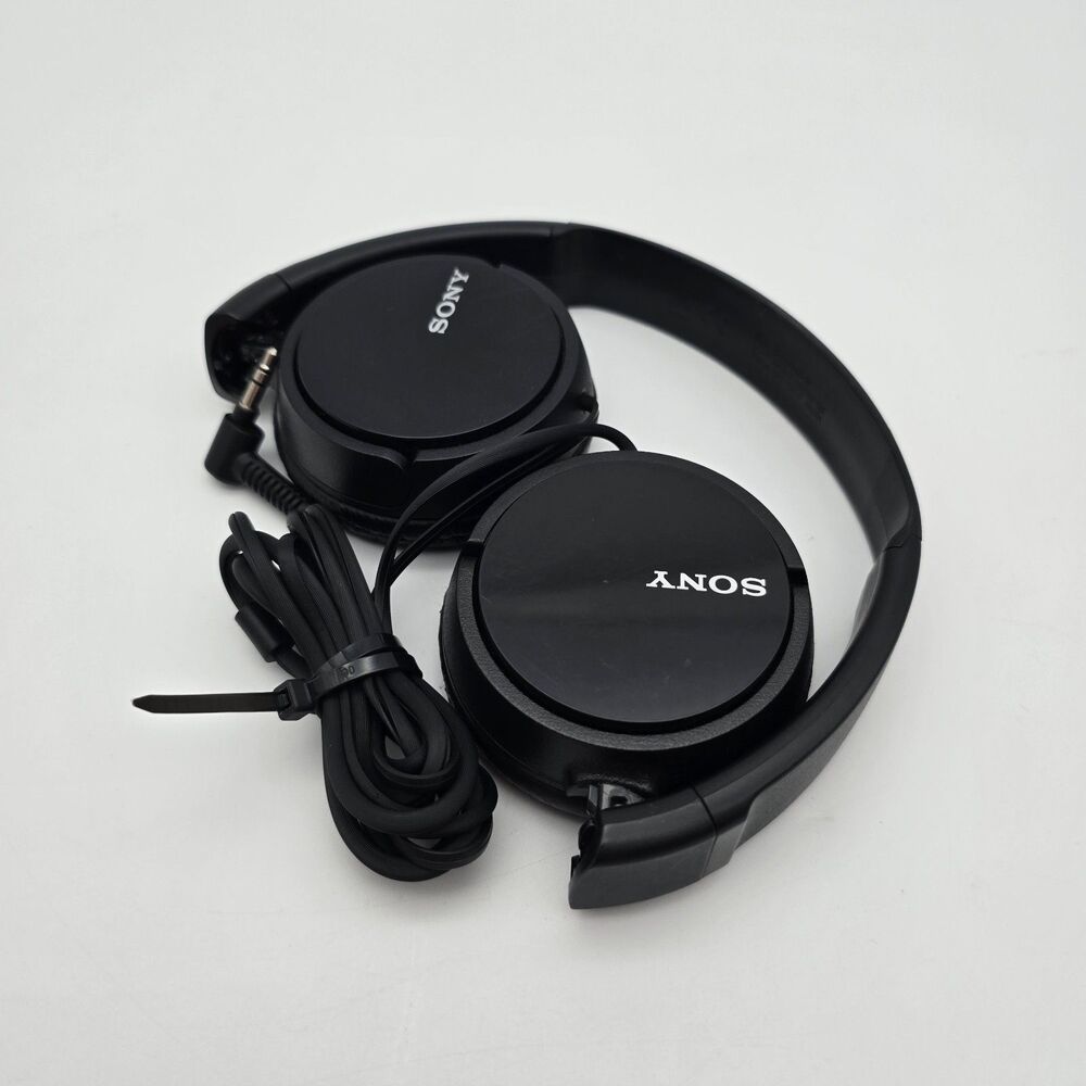 Sony MDR-ZX110 Over Ear Monitor Headphones Black Lightweight Clear Sound